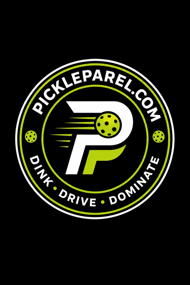 Round PickleParel badge sticker design